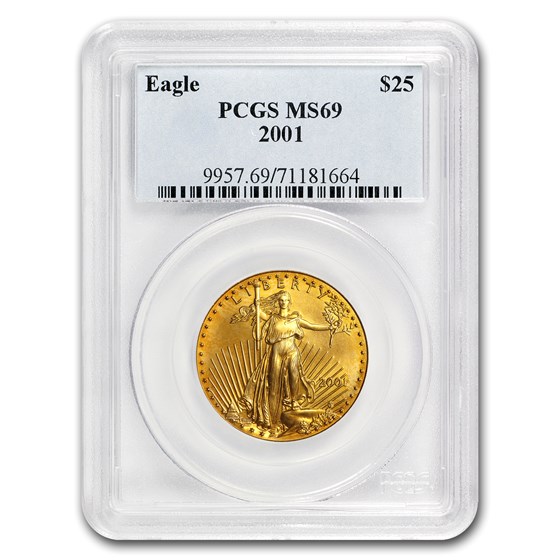 2001 1/2 oz Gold American Eagle MS-69 PCGS 2001 1/2 oz Gold American Eagle MS-69 PCGS